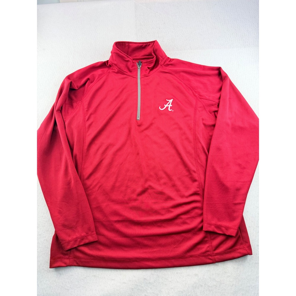 Campus Specialties Alabama Crimson Tide Red Quarter Zip Pullover Mens Large